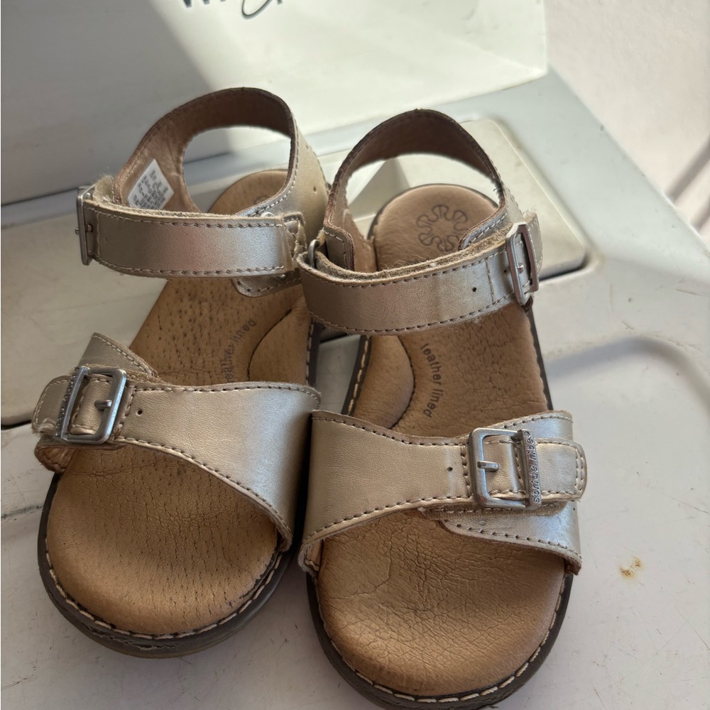 Life Stride Kids Metallic Sandals with Buckles